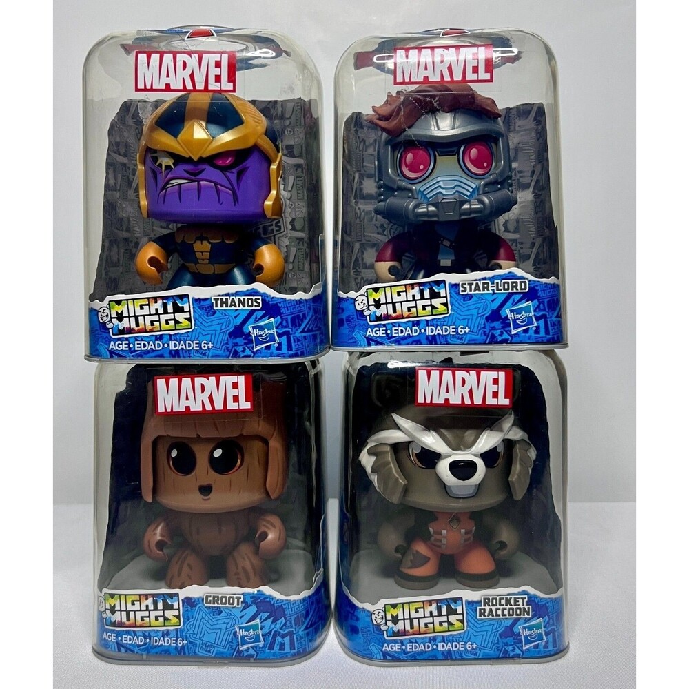 Marvel Hasbro Mighty Muggs Guardians Of The Galaxy Lot Of 4